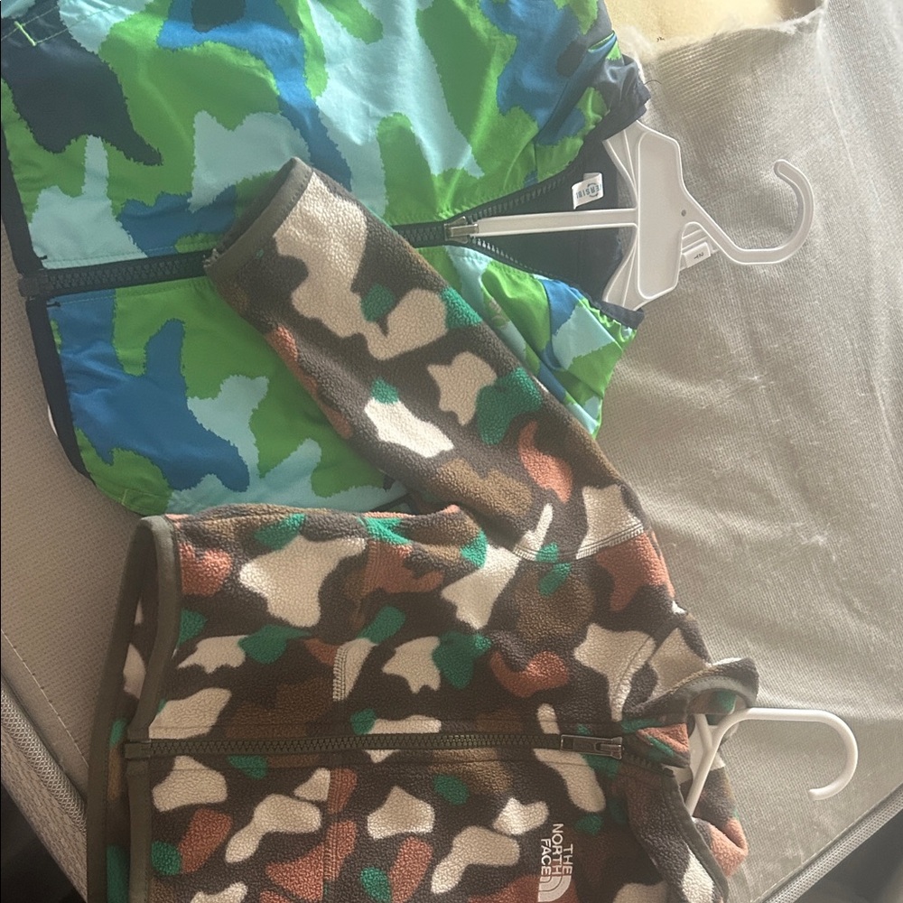 The North Face Kids' Camo Fleece Jackets - Blue and Brown